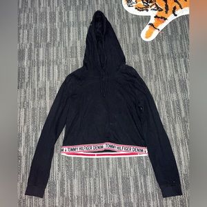 Tommy Hilfiger Denim Cropped Hoodie